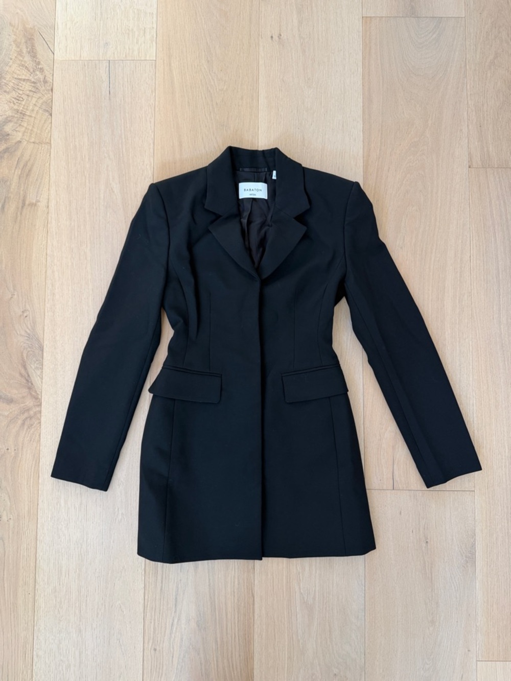 Aritzia Black Tailored Longline Blazer